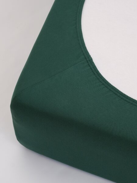 Jersey plachta s elastanom Deluxe 90 × 200 cm – tmavozelená