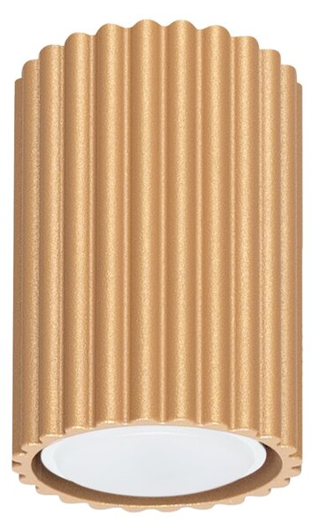 Stropné svietidlo Karbon, 1x zlaté kovové tienidlo, (10 cm)