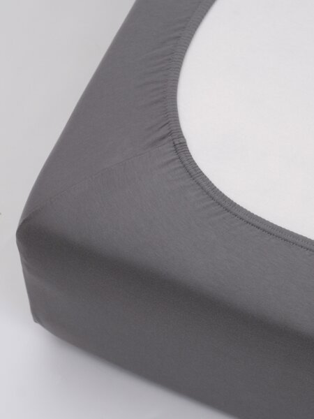 Jersey plachta s elastanom Deluxe 90 × 200 cm – tmavosivá