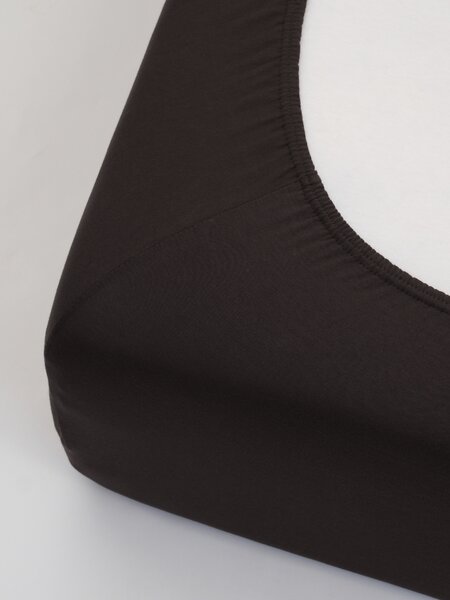 Jersey plachta s elastanom Deluxe 90 × 200 cm – tmavohnedá