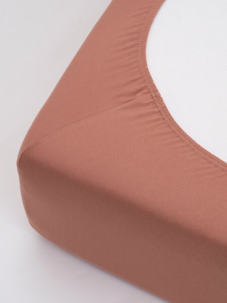Jersey plachta s elastanom Deluxe 90 × 200 cm – terakota