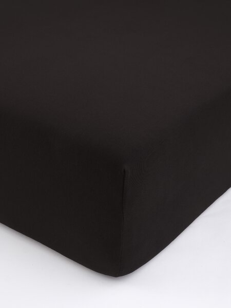 Jersey plachta s elastanom Deluxe 90 × 200 cm – tmavohnedá