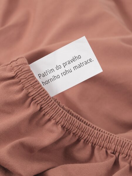 Jersey plachta s elastanom Deluxe 90 × 200 cm – terakota