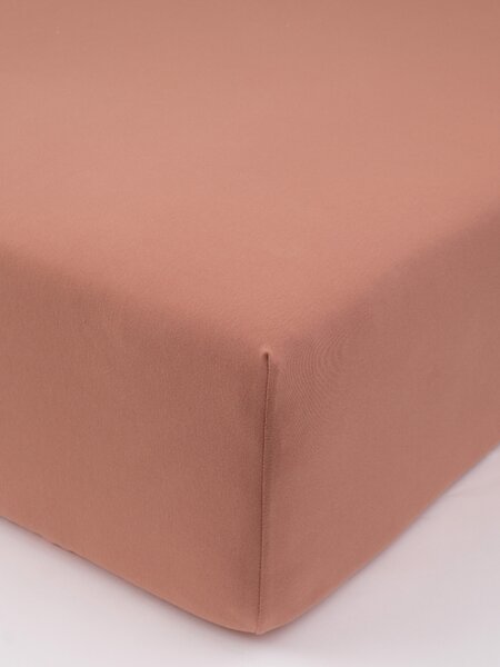 Jersey plachta s elastanom Deluxe 90 × 200 cm – terakota