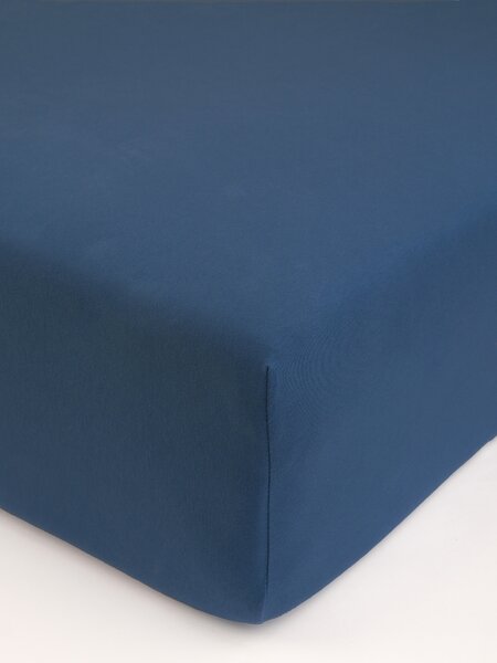 Jersey plachta s elastanom Deluxe 90 × 200 cm – námornícka modrá