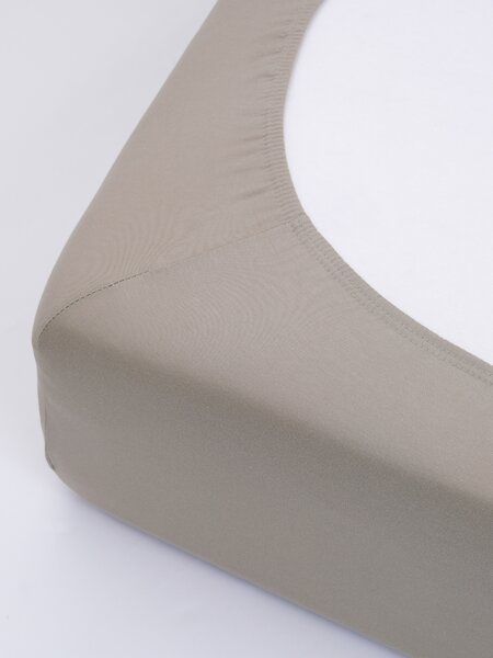 Jersey plachta s elastanom Deluxe 90 × 200 cm – sivohnedá