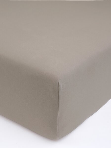 Jersey plachta s elastanom Deluxe 90 × 200 cm – sivohnedá