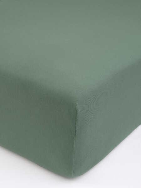 Jersey plachta s elastanom Deluxe 90 × 200 cm – olivová