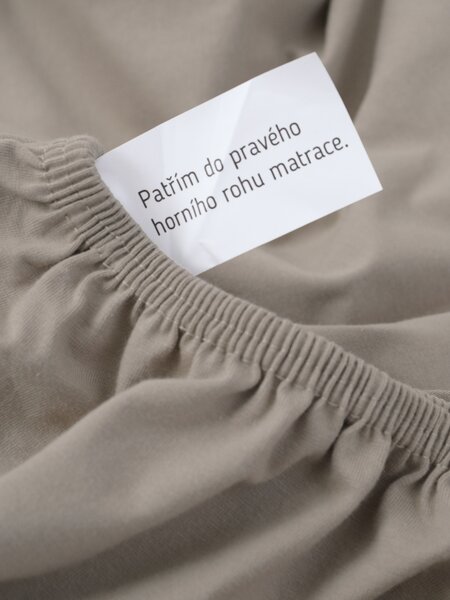 Jersey plachta s elastanom Deluxe 90 × 200 cm – sivohnedá