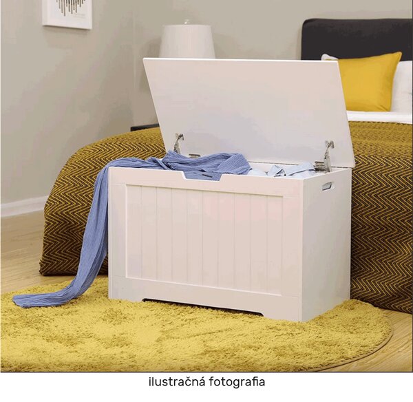 KONDELA Úložný box, biela, KORDELIA