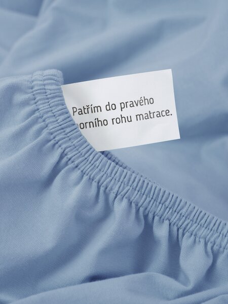 Jersey plachta s elastanom Deluxe 90 × 200 cm – svetlomodrá