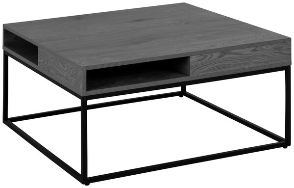 KONFERENČNÝ STOLÍK, čierna, farba jaseňa, kov, kompozitné drevo, 80/80/40 cm MID.YOU - Stolíky do obývačky, Online Only