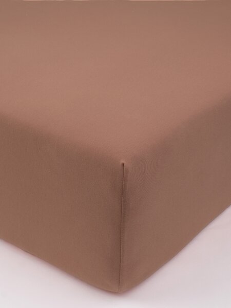 Jersey plachta s elastanom Deluxe 90 × 200 cm – mocha mousse