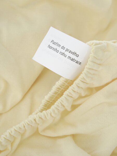 Jersey plachta s elastanom Deluxe 90 × 200 cm – pastelovožltá