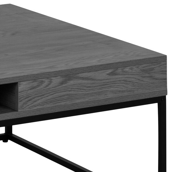 KONFERENČNÝ STOLÍK, čierna, farba jaseňa, kov, kompozitné drevo, 80/80/40 cm MID.YOU - Stolíky do obývačky, Online Only