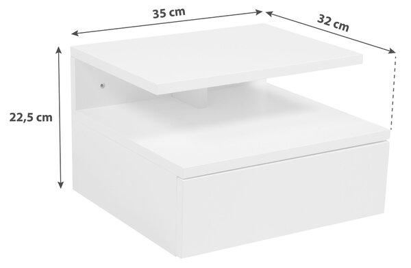 NOČNÝ STOLÍK, čierna, 35/22,5/32 cm Livetastic - Online Only spálne, Online Only
