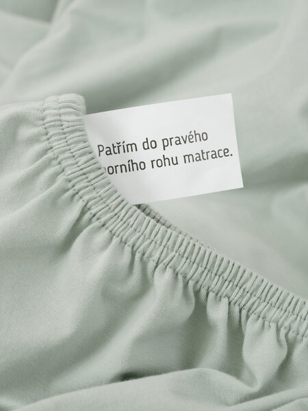 Jersey plachta s elastanom Deluxe 90 × 200 cm – sivozelená