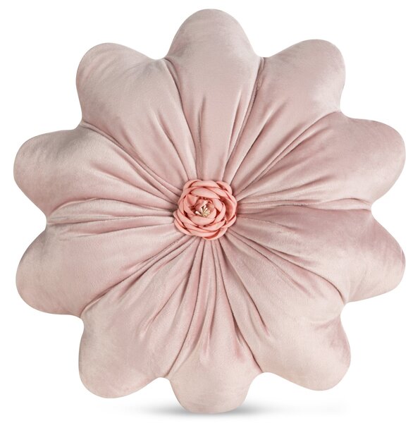 DEKORAČNÝ VANKÚŠ FLORES 5 Ø40 CM PUDROVÁ