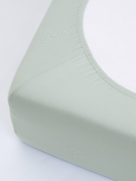 Jersey plachta s elastanom Deluxe 90 × 200 cm – sivozelená