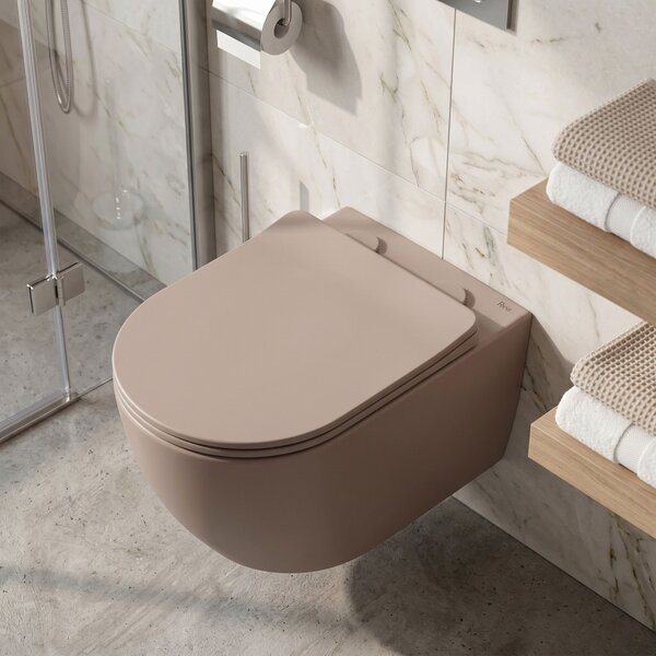 Závesná WC misa REA Focus Tornado Taupe