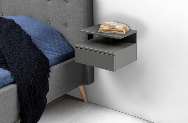 NOČNÝ STOLÍK, sivá, 35/22,5/32 cm - Online Only spálne, Online Only