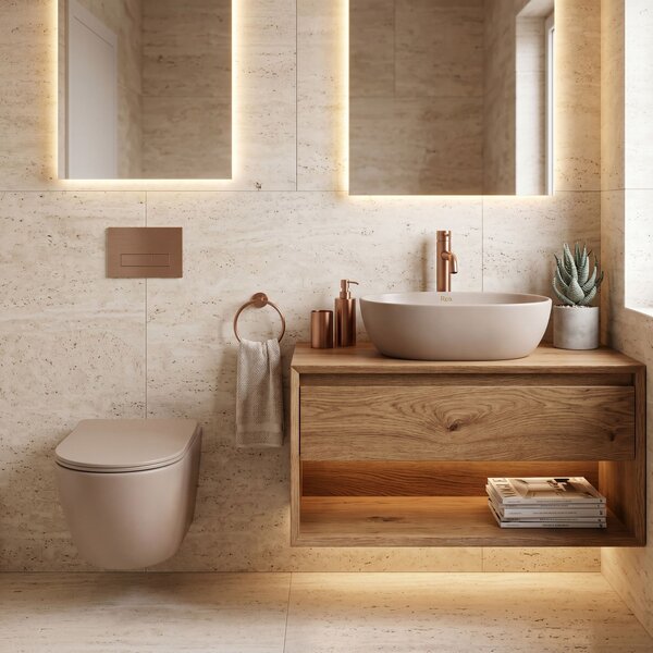 Závesná WC misa REA Focus Tornado Taupe