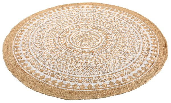 JUTOVÝ KOBEREC, 120 cm prírodná farba, biela Linea Natura - Online Only bytové doplnky, Online Only