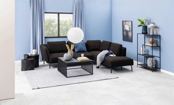 KONFERENČNÝ STOLÍK, čierna, sklo, kompozitné drevo, 80/80/40 cm MID.YOU - Stolíky do obývačky, Online Only