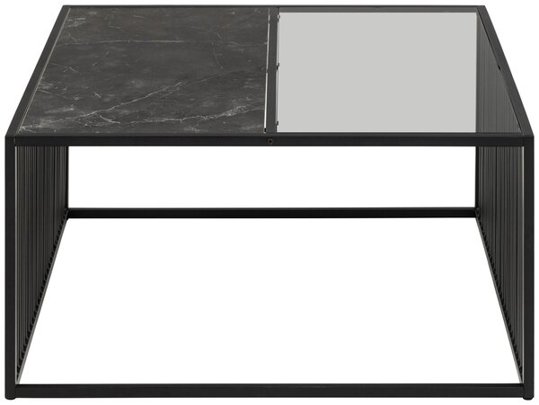 KONFERENČNÝ STOLÍK, čierna, sklo, kompozitné drevo, 80/80/40 cm MID.YOU - Stolíky do obývačky, Online Only