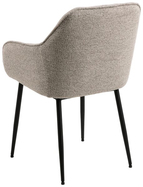 STOLIČKA S PODRÚČKAMI, buklé, béžová MID.YOU - Stoličky, Online Only