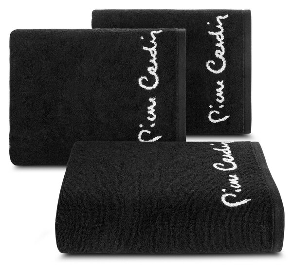 BAVLNENÝ UTERÁK PIERRE CARDIN DARIO 50X90 CM ČIERNA