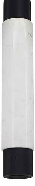 Závesné svietidlo Marble, 1x mramorové/čierne kovové tienidlo, w