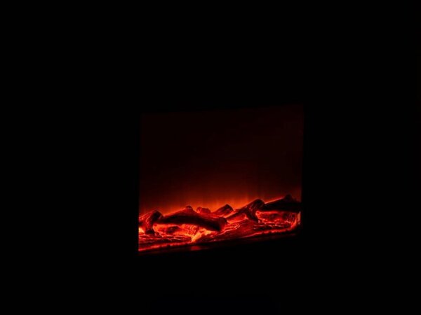 LED dekorácia moderný krb COZY WARM 40x50 cm, čierny
