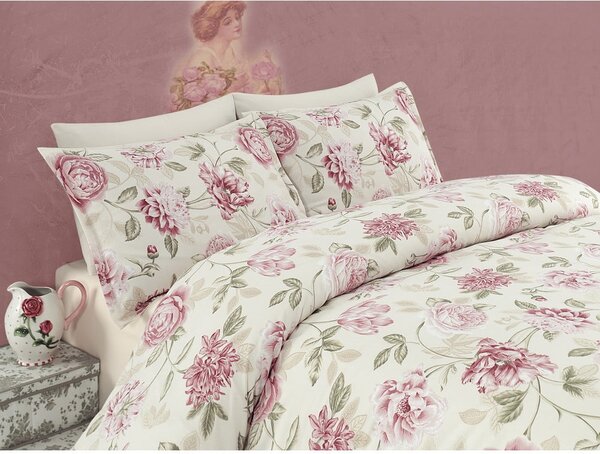 Ružové obliečky na dvojlôžko Care, 200 × 220 cm
