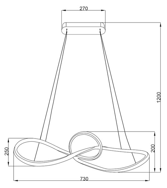 Závesné LED svietidlo Marco, 1x LED 42w, 4000k, b