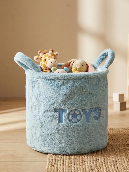Sinsay - Úložný kôš s nápisom TOYS - svetlomodrá