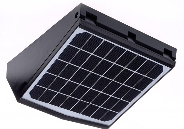 Exteriérové solárne nástenné LED svietidlo Solar, 1x LED 15w, čierna, pohybový senzor, ovládač