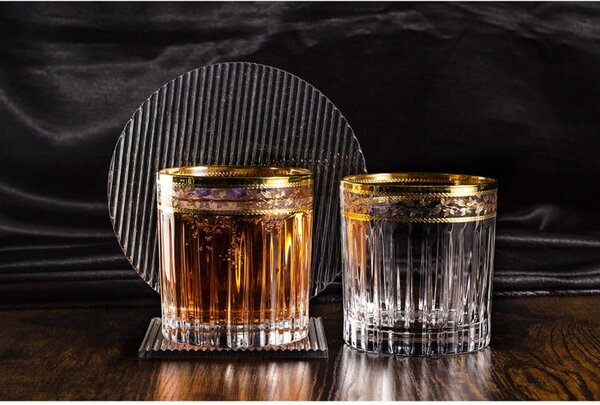 BOHEMIA PRESTIGE DORATO POHÁR NA WHISKY 360ML SADA 6 KS