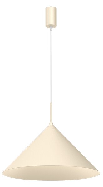 Závesné svietidlo Visby, 1x krémové kovové tienidlo, (fi 46cm), cr