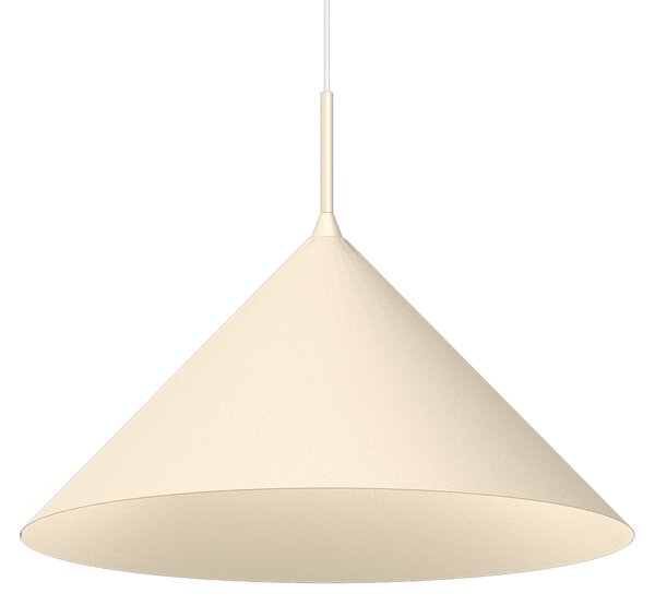 Závesné svietidlo Visby, 1x krémové kovové tienidlo, (fi 46cm), cr