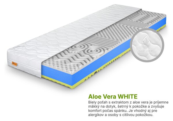 Wilsondo Penový matrac Favorit Plus 90x200 - poťah Aloe Vera WHITE