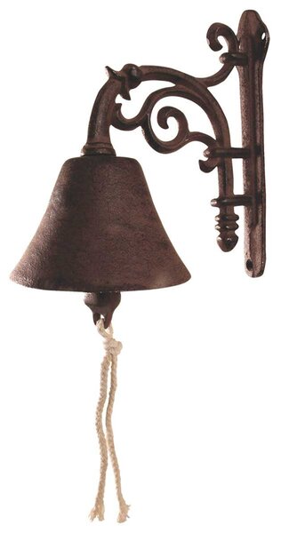 Záhradný zvonček Vilma, 20x19 cm, liatina, hnedá BT