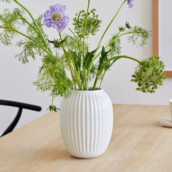 Exkluzívny set: váza Hammershøi White 20 cm + aranžovací krúžok Hanataba