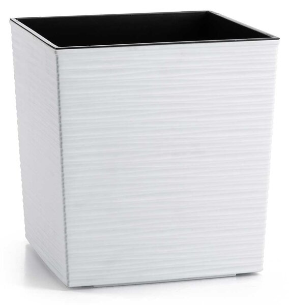 PLASTOVÝ KVETINÁČ FLORE RIFLO 25X25 CM BIELA
