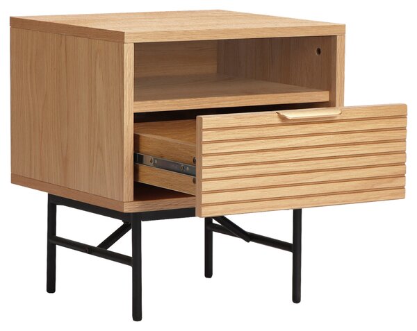 NOČNÝ STOLÍK, dub, čierna, farba duba, 45/50/40 cm Boxxx - Online Only spálne, Online Only