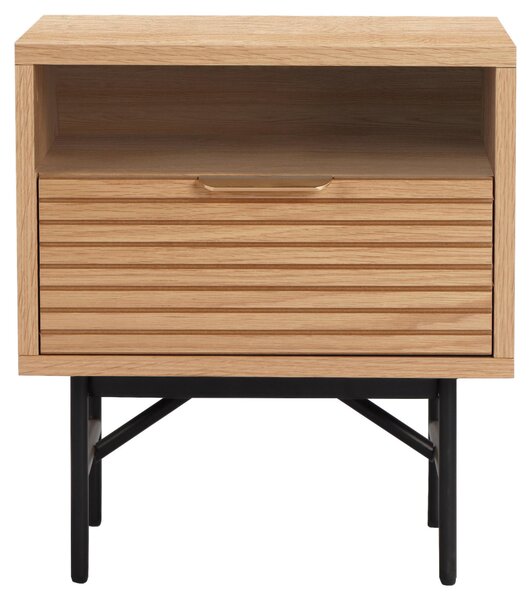 NOČNÝ STOLÍK, dub, čierna, farba duba, 45/50/40 cm Boxxx - Online Only spálne, Online Only