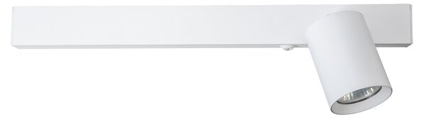Nástenné svietidlo Magnet Right, 1x biele kovové tienidlo + 1x LED 5W, w