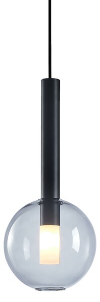 Závesné svietidlo Niko, 1x transparentné sklenené tienidlo, (fi 15cm), b