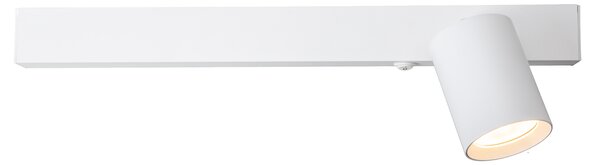 Nástenné svietidlo Magnet Right, 1x biele kovové tienidlo + 1x LED 5W, w