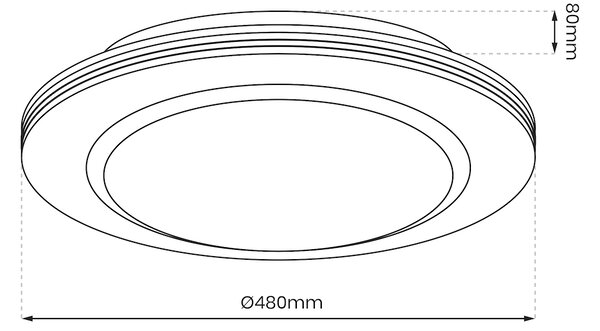 Stropné LED svietidlo Kelly, 1x LED 48w, 3000-6000k, b/s, s ovládačom